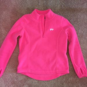 Girls Quarter zip longsleeve fleece sweatshirt